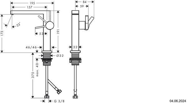 Einlochmischer Hansgrohe Tecturis E weiss matt image number 1