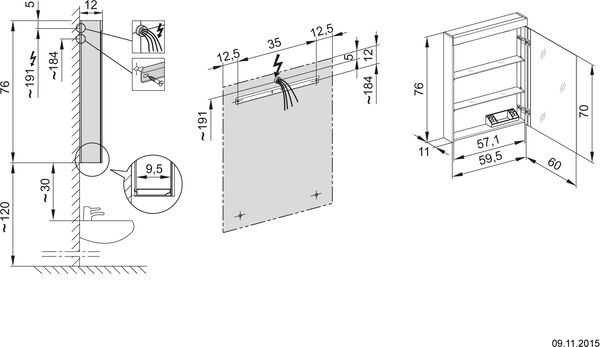 Spiegelschrank Schneider Pata LED Weiss image number 1