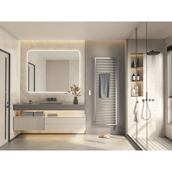 Radiateur de bain Zehnder Subway Chrom&eacute; R&eacute;sistance &eacute;lectrique &agrave; droite image number 1