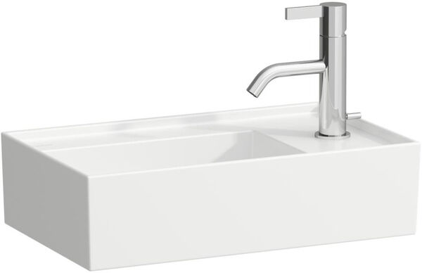Wandbecken Laufen Kartell, Armaturenloch, 46 x 28 cm, ohne Überlauf, Armaturenbank rechts, image number 0