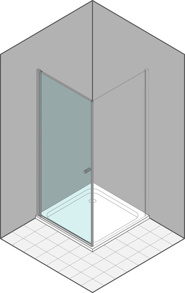 Porta a battente Duka Multi-S 4000 new, larghezza 884 - 904 mm, cerniere a sinistra, per parete image number 0