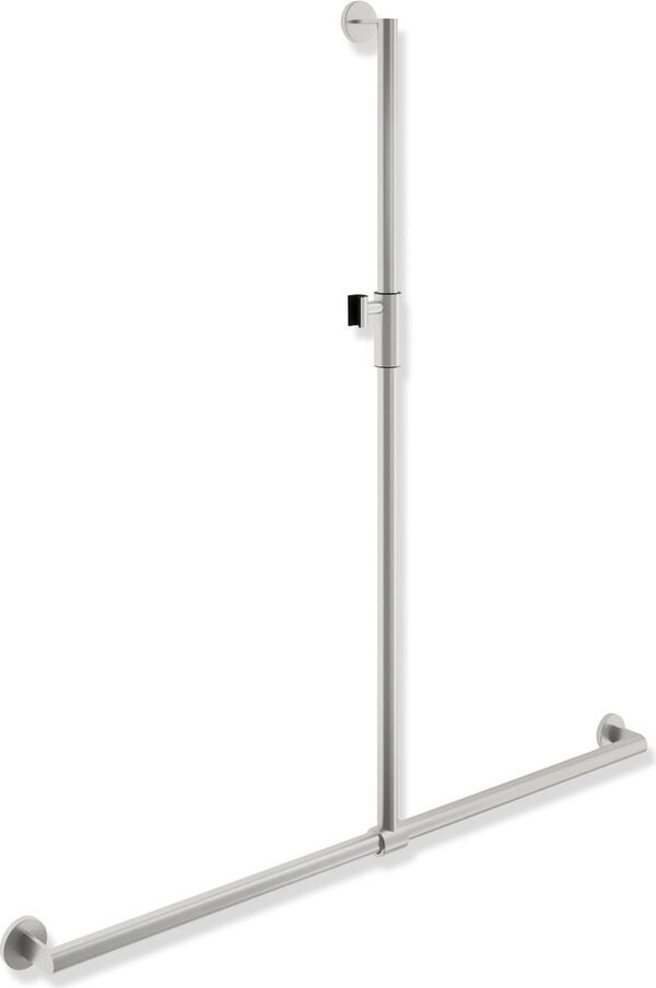 Duschhandlauf Hewi 900, 1250 x 1185 mm, Ø 32 mm, mit verschiebbarer Brausehalterstange und image number 0
