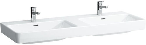 Lavabo double Pro S 130 x 46.5 cm Blanc Cleaneffekt