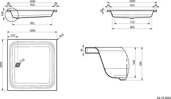 Receveur de douche Schmidlin Beige bahama image number 1
