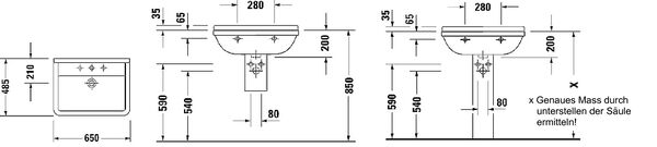 Waschtisch Philippe Starck 3 65 x 48.5 cm Weiss image number 1