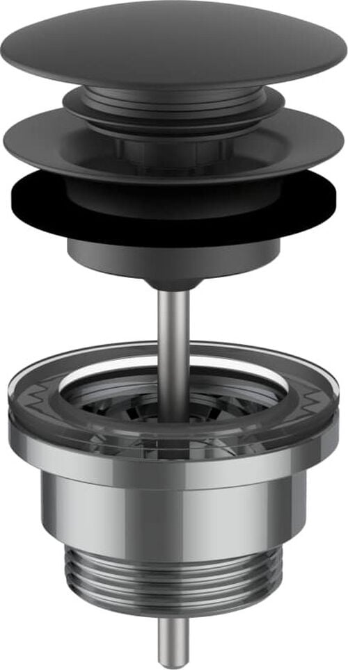 Piletta con placca Laufen push-open 1&frac14;" Nero titanio opaco PVD