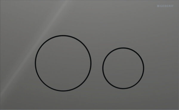 Plaque de d&eacute;clenchement Geberit Sigma40 round Lava Verre image number 0