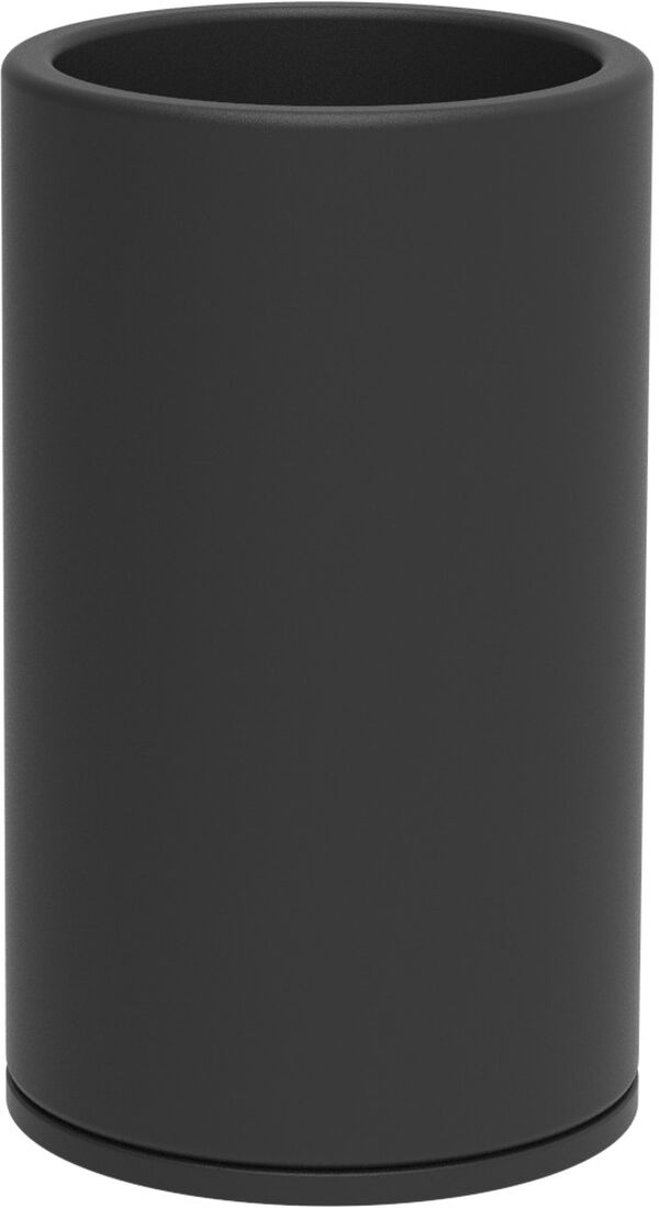 Portabicchiere Gessi 316, bicchiere in corian satinato nero, modello d'appoggio image number 0