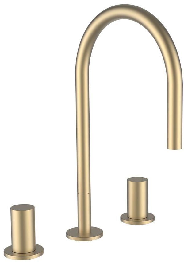 Dreilochbatterie Laufen Kartell Gold matt Pale PVD image number 0