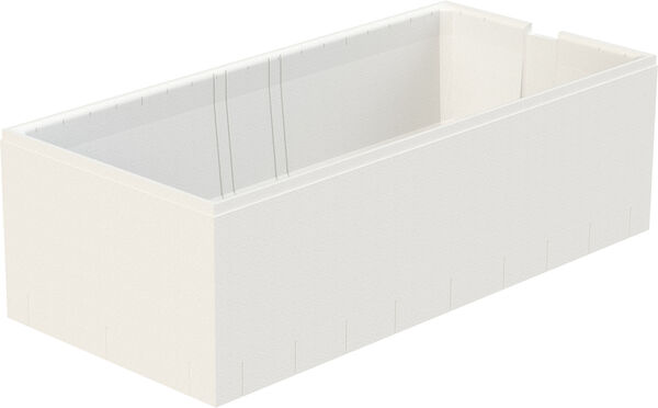 Badewannenträger Alterna steel set, 170 x 75 cm Höhe 57 cm Rückenteil rechts image number 0