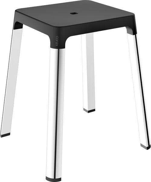Bad-Hocker Keuco Collection Axess Verchromt Sitzfläche schwarz