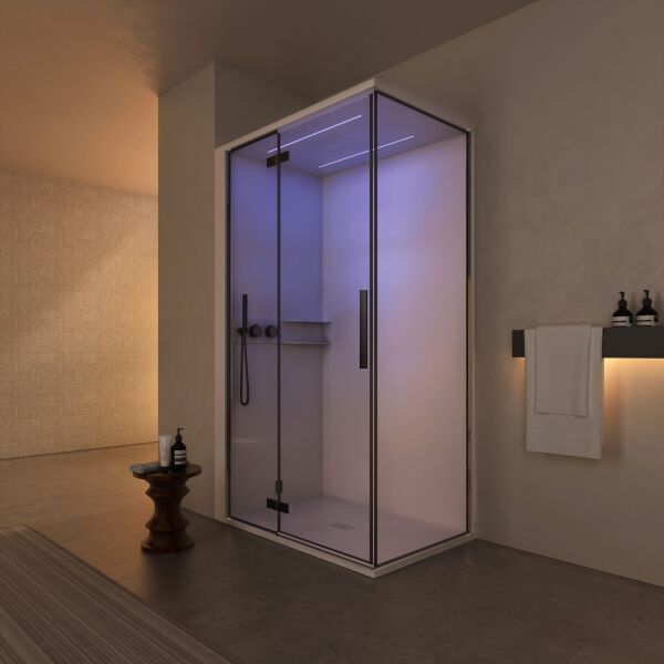 Douche &agrave; vapeur Ronal Skyfall Shower Noir mat image number 1