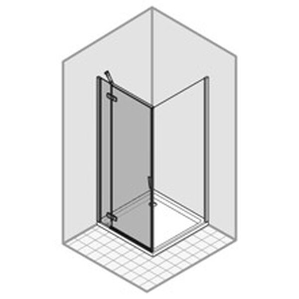 Porta oscillante duka pura R 5000 con elemento fisso per parete laterale image number 0