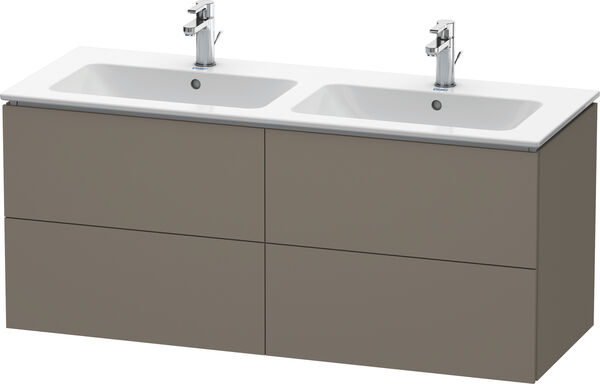 Meuble sous-lavabo L-Cube Flannel grey satin&eacute; mat image number 0