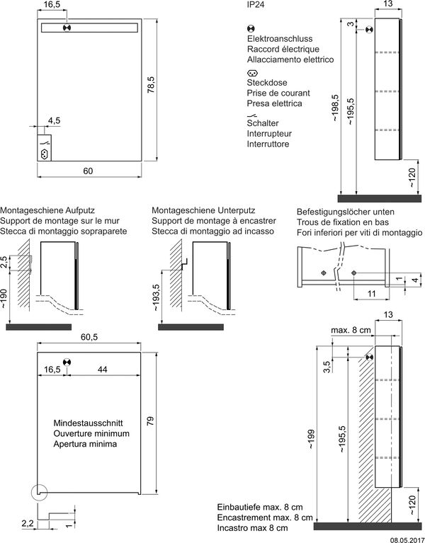 Spiegelschrank Sidler Cubango LED silbereloxiert image number 1