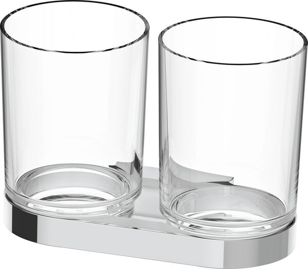 Porte-verre double Bodenschatz Lindo chromé image number 0