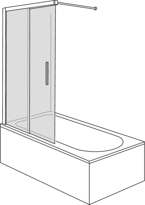 Gleittüre Alterna liva silber hochglanzeloxiert Echtglas klar CareTec Pro image number 0