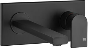 Wandmischer-Endmontageset Emporio Via Manzoni ½" schwarz matt