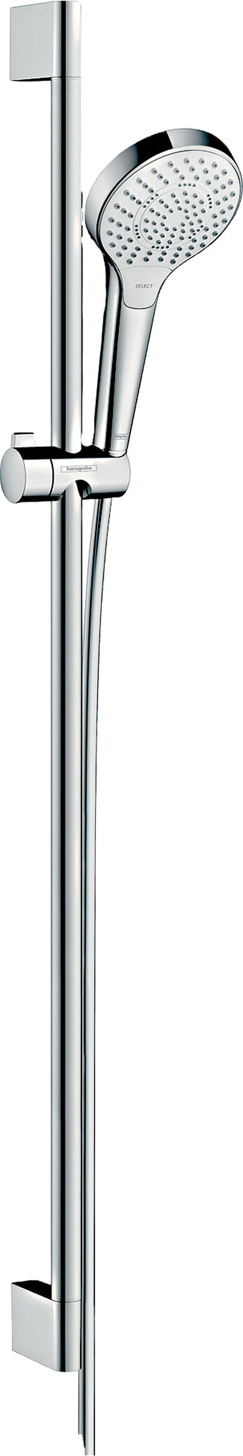 Handbrausengarnitur Hansgrohe Croma Select S, EcoSmart Verchromt-weiss