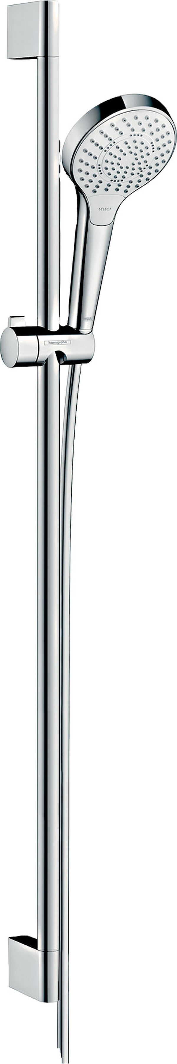 Handbrausengarnitur Hansgrohe Croma Select S, EcoSmart Verchromt-weiss image number 0