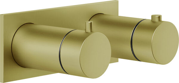 Mélangeur de douche-set de montage final Gessi Anello / Ingranaggio brushed brass image number 0