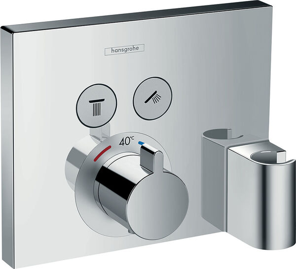Sistema da doccia Hansgrohe ShowerSelect, termostato ½" 188 x 167 mm, 2 uscite ad utilizzo tramite pulsanti image number 0