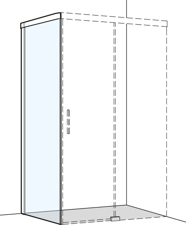Seitenwand Koralle S500 Plus silberfarbig Echtglas klar Plus image number 0