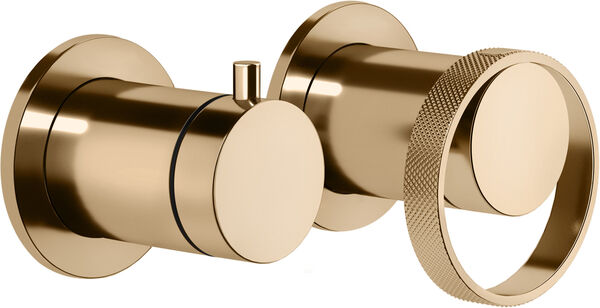 Bade- und Duschenmischer Endmontageset Gessi Anello / Ingranaggio warm bronze PVD image number 0