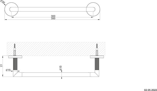 Badetuchstange Gessi Ingranaggio brushed brass image number 1