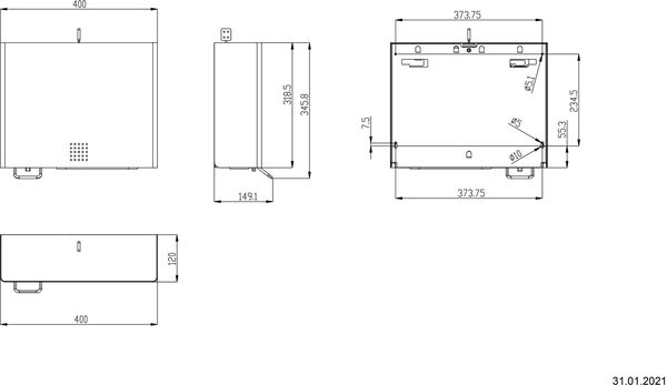 Combinaison de distributeurs de savon Proox One Dark Passion Noir image number 1