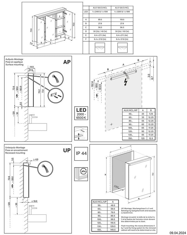 Armoire de toilette Alterna karat LED plus blanc image number 1