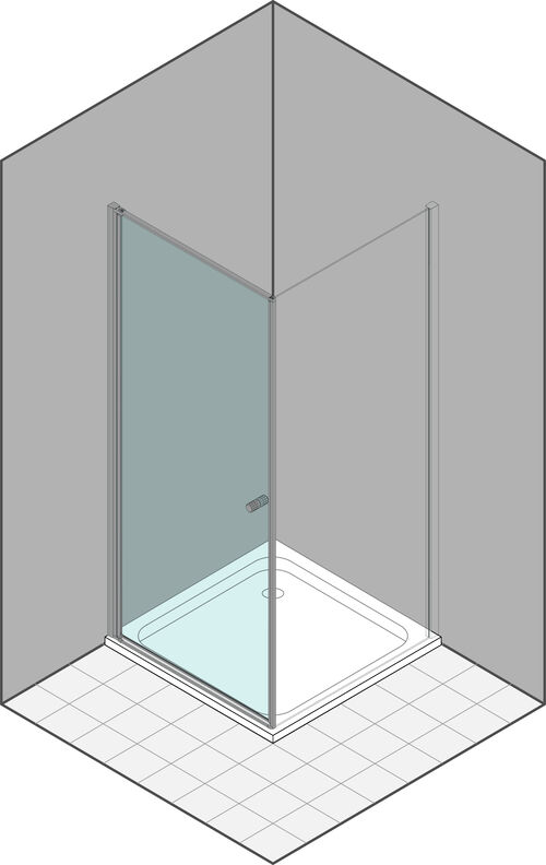 Pendeltüre Duka Multi-S 4000 new silbereloxiert Echtglas klar ProCare