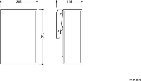 Hygienebehälter Hewi System 900 schwarz matt image number 1