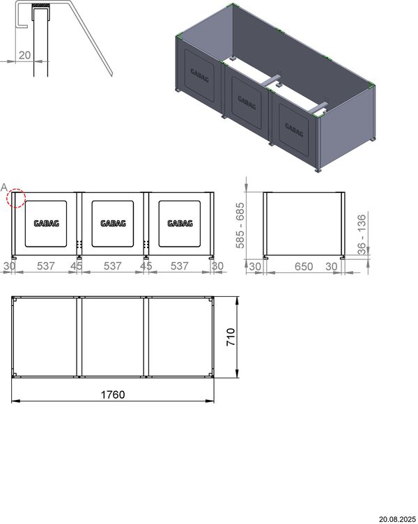 Badewannentr&auml;ger Gabag Compact C 550 image number 1