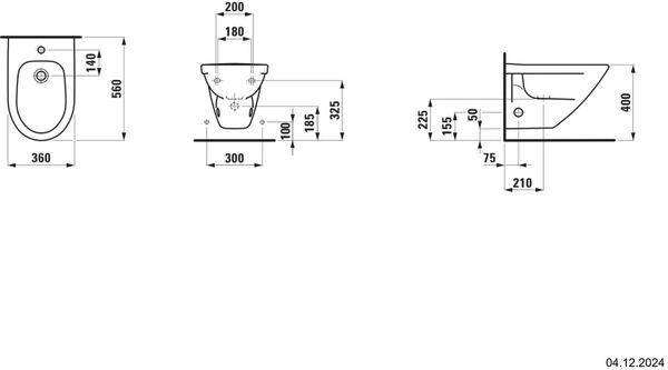Wand-Bidet Moderna R pergamon image number 1