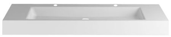 Lavabo Schmidlin Studio, 2 fori per rubinetteria, in acciaio smaltato, 140 x 47,5 cm, altezza 12,5 image number 0