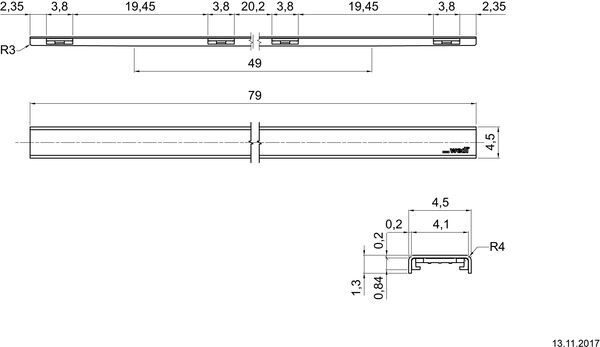 Rinnenabdeckung Wedi Fundo Riolito Neo image number 1