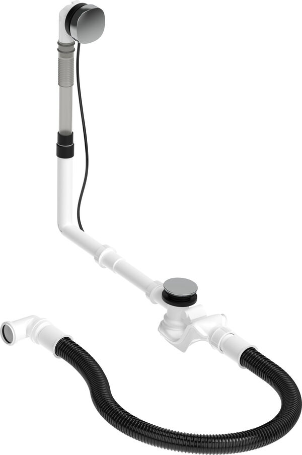 Set di scarico Duravit Quadroval, con set di collegamento per vasche da bagno con scarico centrale image number 0