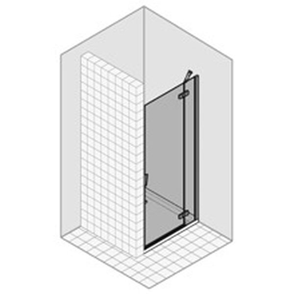 Porta oscillante duka pura R 5000 con elemento fisso in linea per nicchia image number 0
