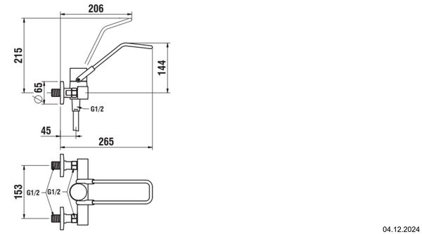 Duschenmischer Laufen Clinic Verchromt image number 1