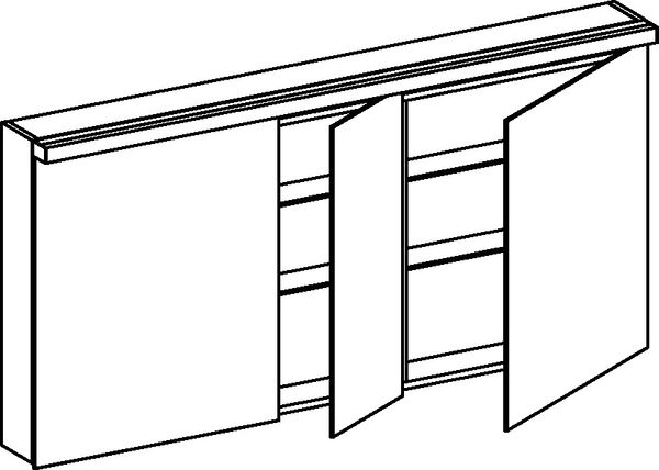Spiegelschrank Alterna format LED plus light grey image number 0