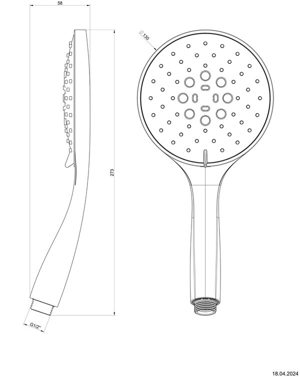 Handbrause Gessi Finox image number 1
