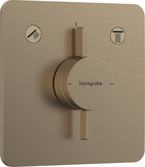Duschsystem Hansgrohe Duo Turn Q, Abdeckplatte eckig, 155 x 155 x 7 mm, nachträglich um +/- 3° image number 0