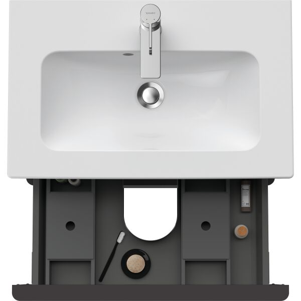 Meuble sous-lavabo Duravit D-Neo graphite mat image number 4