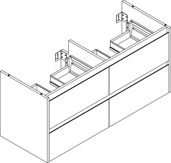 Armadio sottolavabo Alterna loft S, larghezza 122 cm, altezza 55 cm, profondit&agrave; 46,5 cm, 4 image number 0