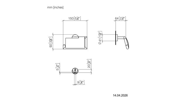 Papierhalter Dornbracht Meta Platin matt image number 1