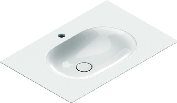 Lavabo Catalano Sfera 75 x 50 cm, senza troppopieno con foro per rubinetteria image number 0