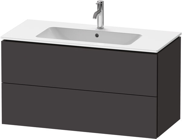 Waschtischmöbel L-Cube, Breite 102 cm, Höhe 55 cm, Tiefe 48,1 cm, 2 Schubladen Tip-on, für image number 0