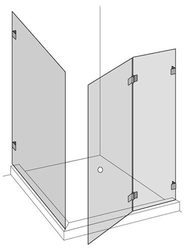 Cabina Renner Trendline STS 90&deg;, cerniere a destra, larghezza fino a 1000 x 1000 mm, altezza fino image number 0