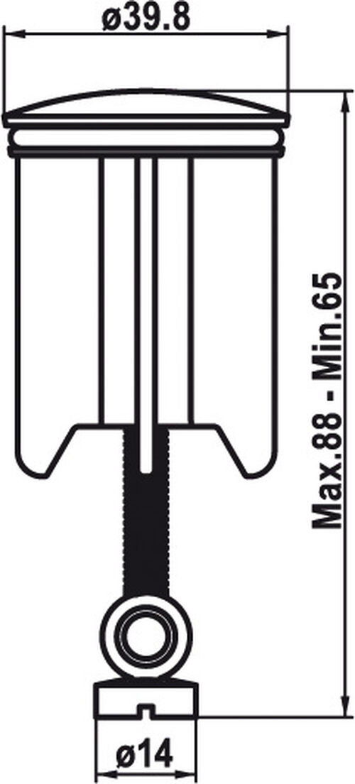 Ventilstopfen KWC verchromt